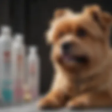 Aesthetic Arrangement of Dog Grooming Products Various dog grooming products arranged aesthetically