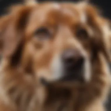 Close-up of a dog's healthy, shiny coat after grooming