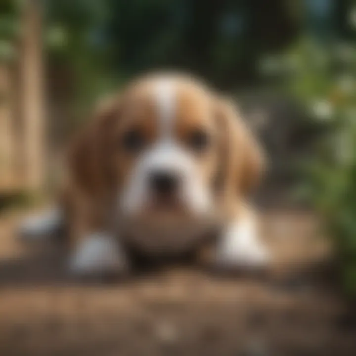 Beagle puppy overcoming behavioral challenges