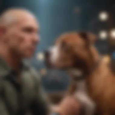 Bond Between Owner and Pitbull A visual representation showing the bond between a Pitbull and its owner.