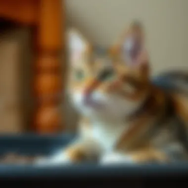 Positive Litter Association A cat demonstrating positive behavior towards litter