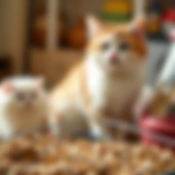 A variety of kitty litter types displayed