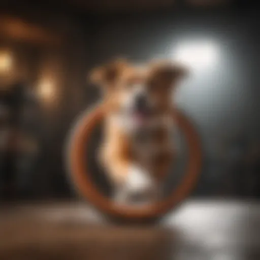 A dog performing the spin-around trick