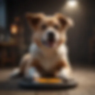 Dog Enjoying Positive Reinforcement A dog receiving positive reinforcement