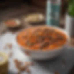A bowl of Tylee frozen dog food showcasing its fresh ingredients