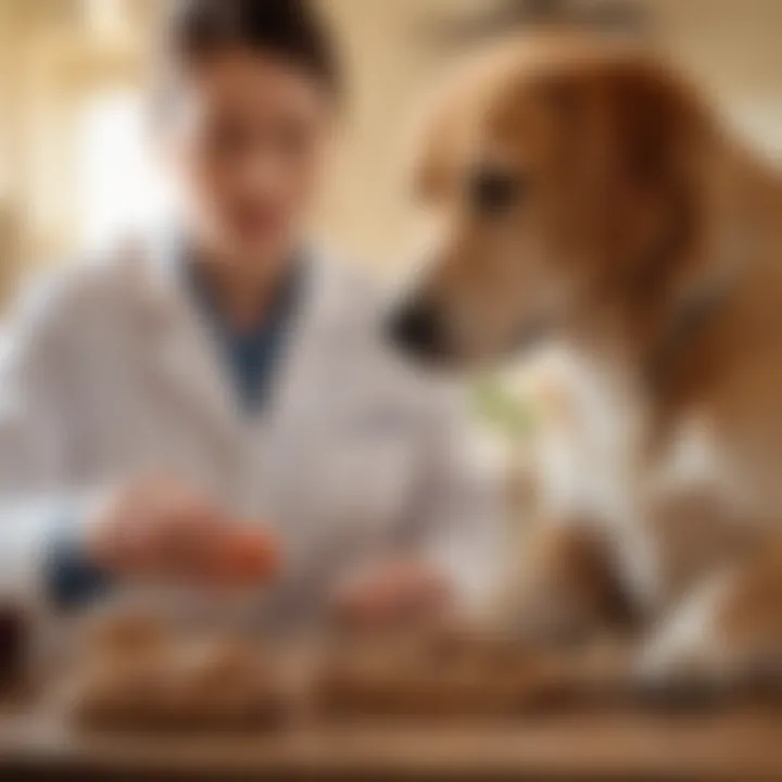 Veterinarian discussing dietary recommendations for dogs with sensitive stomachs