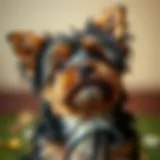 Yorkshire Terrier with allergies showing skin irritation