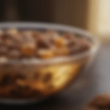 A bowl filled with natural ingredients used for dog skin care.