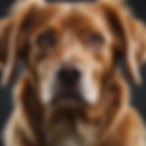 A close-up of a dog with a shiny coat, illustrating the effects of anti-shedding dog food.