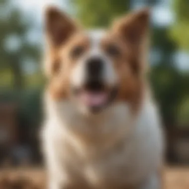 Benefits of Anti-Shedding Diet on Dog Wellness A happy dog playing outdoors, showcasing a healthy coat and reduced shedding.