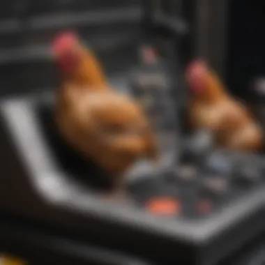 Close-up of the control panel on a battery powered chicken door