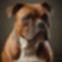 A Boxer-Pitbull mix showcasing its muscular build