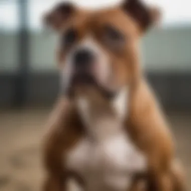Boxer-Pitbull mix in a training session