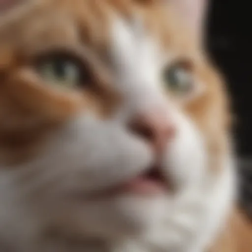 A cat showing signs of discomfort with white foam around its mouth