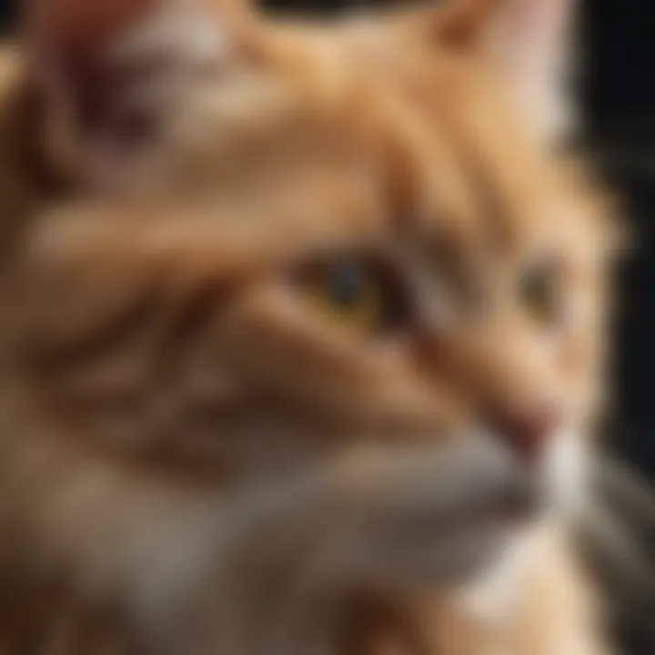 Visual representation of environmental impacts on a cat's fur color.
