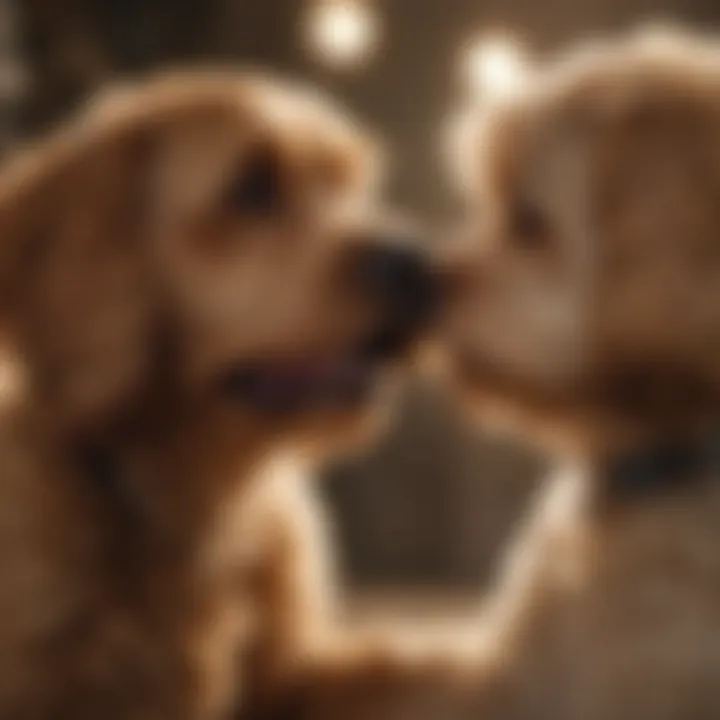 Cockapoo communicating with its owner