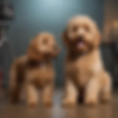 Training a Cockapoo with Positive Techniques Owner training a Cockapoo with positive reinforcement