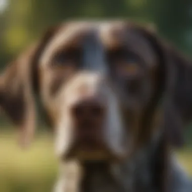 Close-up of a German Shorthaired Pointer's face