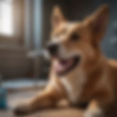 Illustration showing dental cleaning tools for dogs