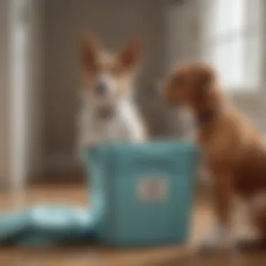 A pet owner using a dog diaper pail with ease