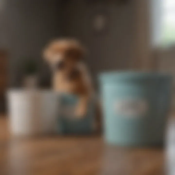 Different types of dog diaper pails showcased together