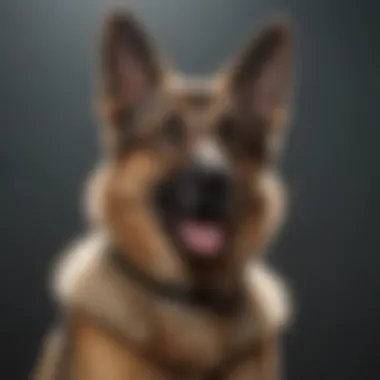 Effective Communication: The Response of a German Shepherd German Shepherd responding to a dog whistle