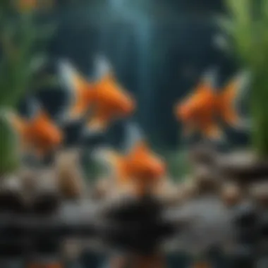 Optimal Aquarium Setup An aquarium setup showcasing optimal conditions for fan tail goldfish