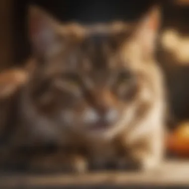 Understanding Distress: Cues from Your Cat A cat exhibiting signs of distress