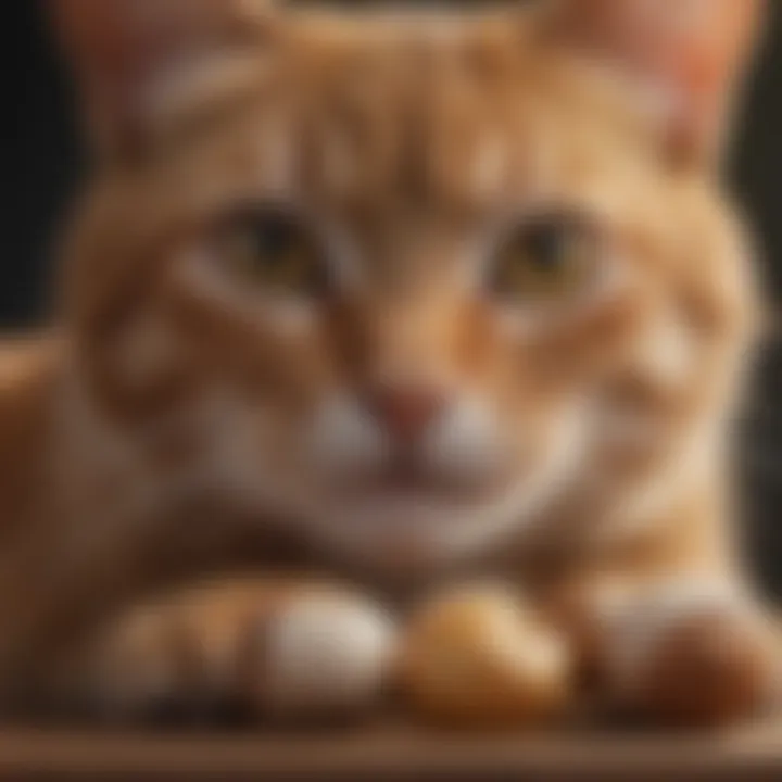 An illustration depicting the evolutionary roots of kneading behavior in cats.