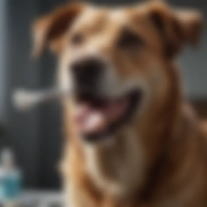 Preventive dental care for dogs with dental products