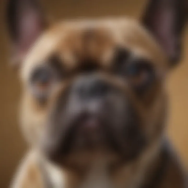 A close-up of a French Bulldog's face showcasing its unique features.