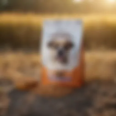 Different varieties of grain-free dog food packages