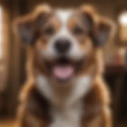 A well-groomed dog enjoying its grooming session
