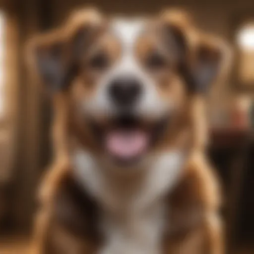 A well-groomed dog enjoying its grooming session