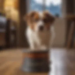 Dog exhibiting signs of discomfort due to hard stool