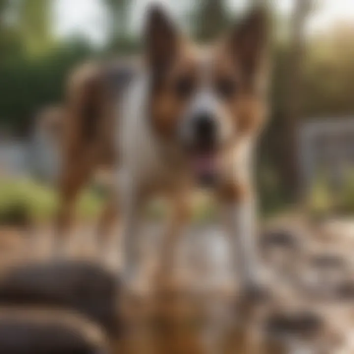 Dog enjoying a hydrated lifestyle with water and outdoor activities
