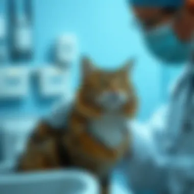 Health Check: The Dangers of Litter Consumption Vet examining a cat's health
