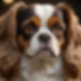 A close-up of a King Charles Spaniel showcasing its elegant features and expressive eyes.