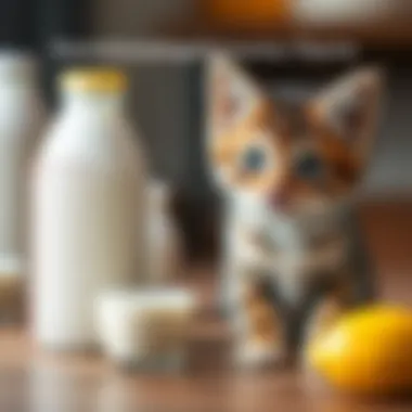 Nutritional chart for kittens' milk intake