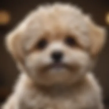 Close-up of Maltipoo's fluffy coat