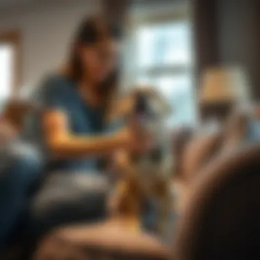 Positive Reinforcement Training A pet owner training their dog using positive reinforcement