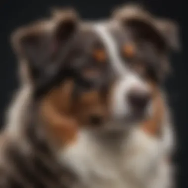 Beautiful Coat Patterns of Mini Australian Shepherds Close-up of Mini Australian Shepherd's unique coat colors
