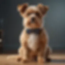 A groomed dog showcasing a neat haircut and fresh grooming.