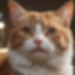 A cat enjoying a gentle grooming session with foam