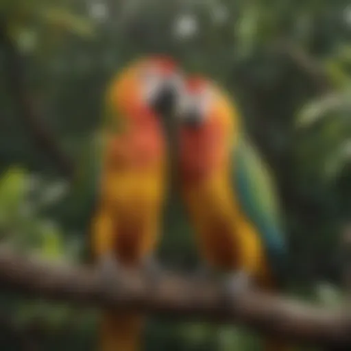 A vibrant parrot perched on a branch, symbolizing the joy of bird companionship.