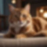 Elegant cat lounging in a cozy environment, showcasing comfort and care.
