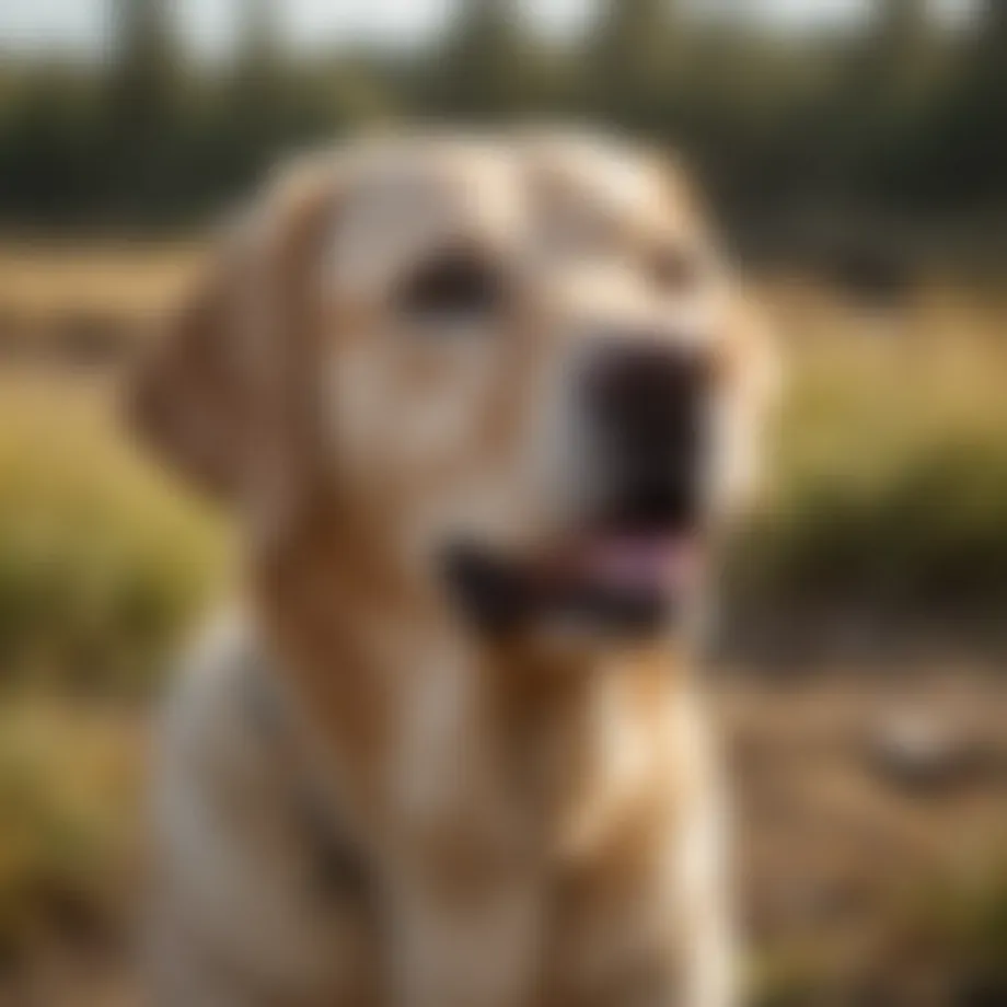 Golden Labrador showcasing its friendly demeanor