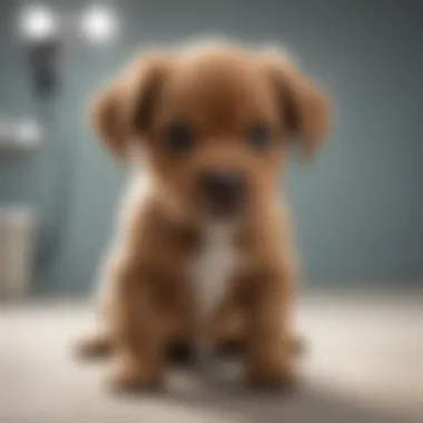 Health Assessments: Understanding Puppy Urination A healthy puppy being examined by a veterinarian