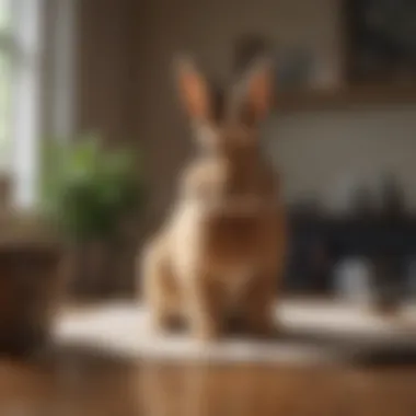 A rabbit owner reviewing an insurance policy