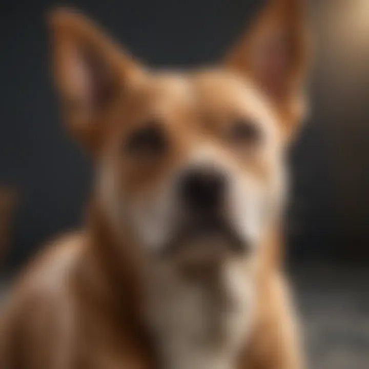 A healthy dog displaying common allergy symptoms such as itching and rashes.